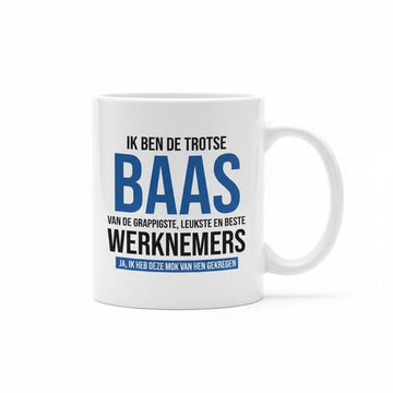 330ml Trots op de Baas Mok – Grappig Cadeau van Werknemers, Beste Werkgever Koffiebeker, Kantoor Bedankje