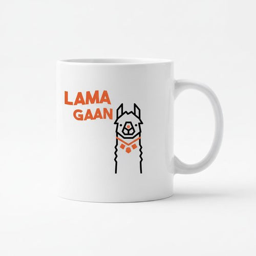 330ml 'Lama Gaan' Mok – Stijlvol Lama Ontwerp Koffiemok – Leuke Dieren Themed Drinkware voor Thuis & Kantoor