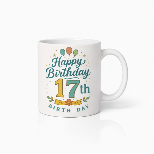 Gelukkige 17e Verjaardag Koffiemok