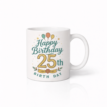 Gelukkige 25ste Verjaardag Koffiemok