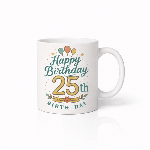 Gelukkige 25ste Verjaardag Koffiemok
