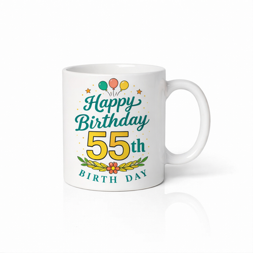 Gelukkige 55ste Verjaardag Koffiemok