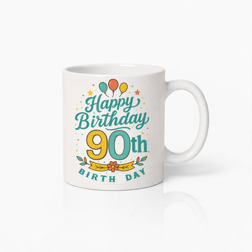 Gelukkige 90ste Verjaardag Koffiemok