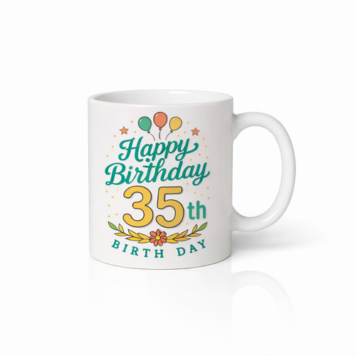Gelukkige 35ste Verjaardag Koffiemok