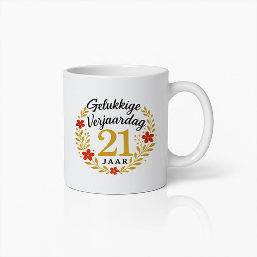 "Gelukkige 21ste Verjaardag" Koffiemok