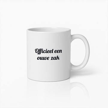 Grappige Koffiemok – “Officieel een Ouwe Zak”