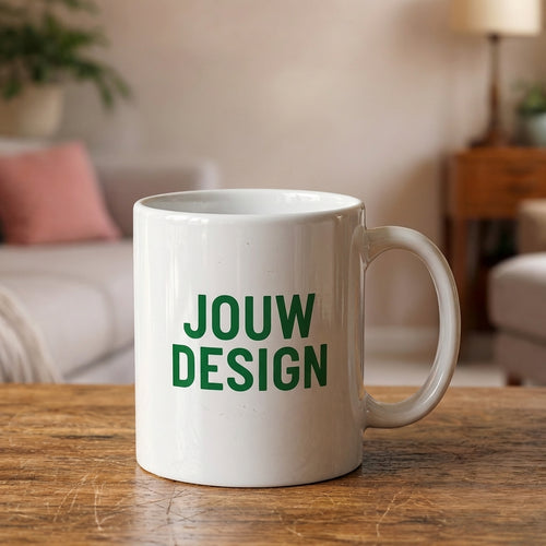 Mok met eigen design/tekst