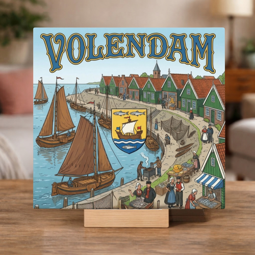 Stadstegel Volendam Doodle Style