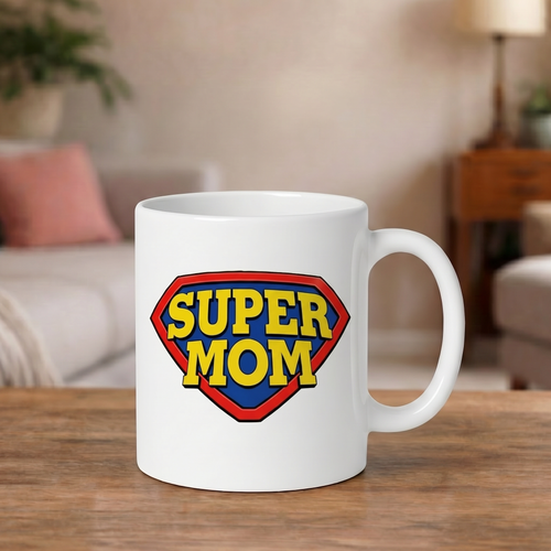 Super Mom Keramische Koffiemok - Heldhaftige Moeder Cadeau - Hoogwaardige Thee Beker