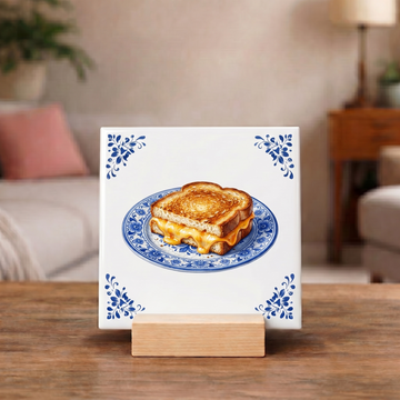 Delfts Blauw Tegeltje - Tosti