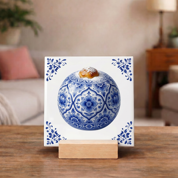 Delfts Blauw Tegeltje - Olie(bol)