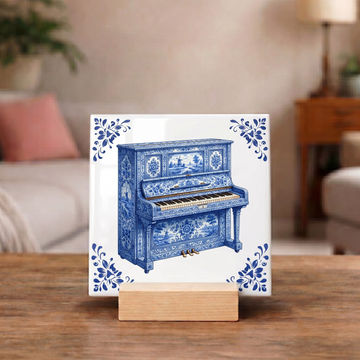 Delfts Blauw Tegeltje - Piano