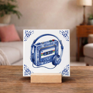 Delfts Blauw Tegeltje - Walkman