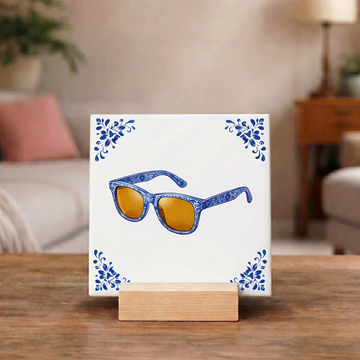 Delfts Blauw Tegeltje - Zonnebril