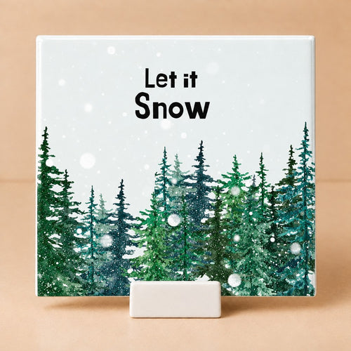 Tegeltje "Let it snow"