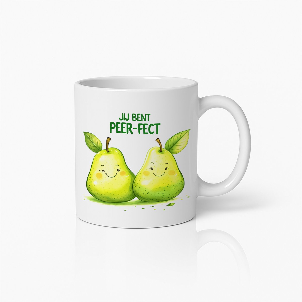 Schattige Peer Woordspeling Mok 330ml – “Jij Bent Peer-fect”