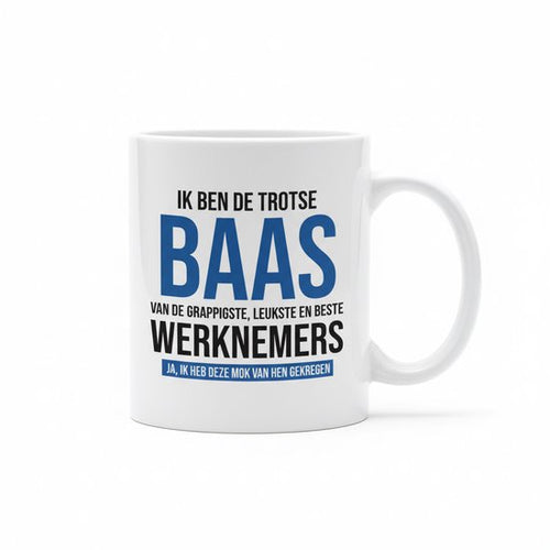 330ml Trots op de Baas Mok – Grappig Cadeau van Werknemers, Beste Werkgever Koffiebeker, Kantoor Bedankje