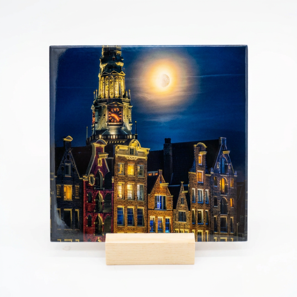 Beurs van Berlage bij Maanlicht