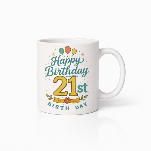 Gelukkige 21ste Verjaardag Koffiemok