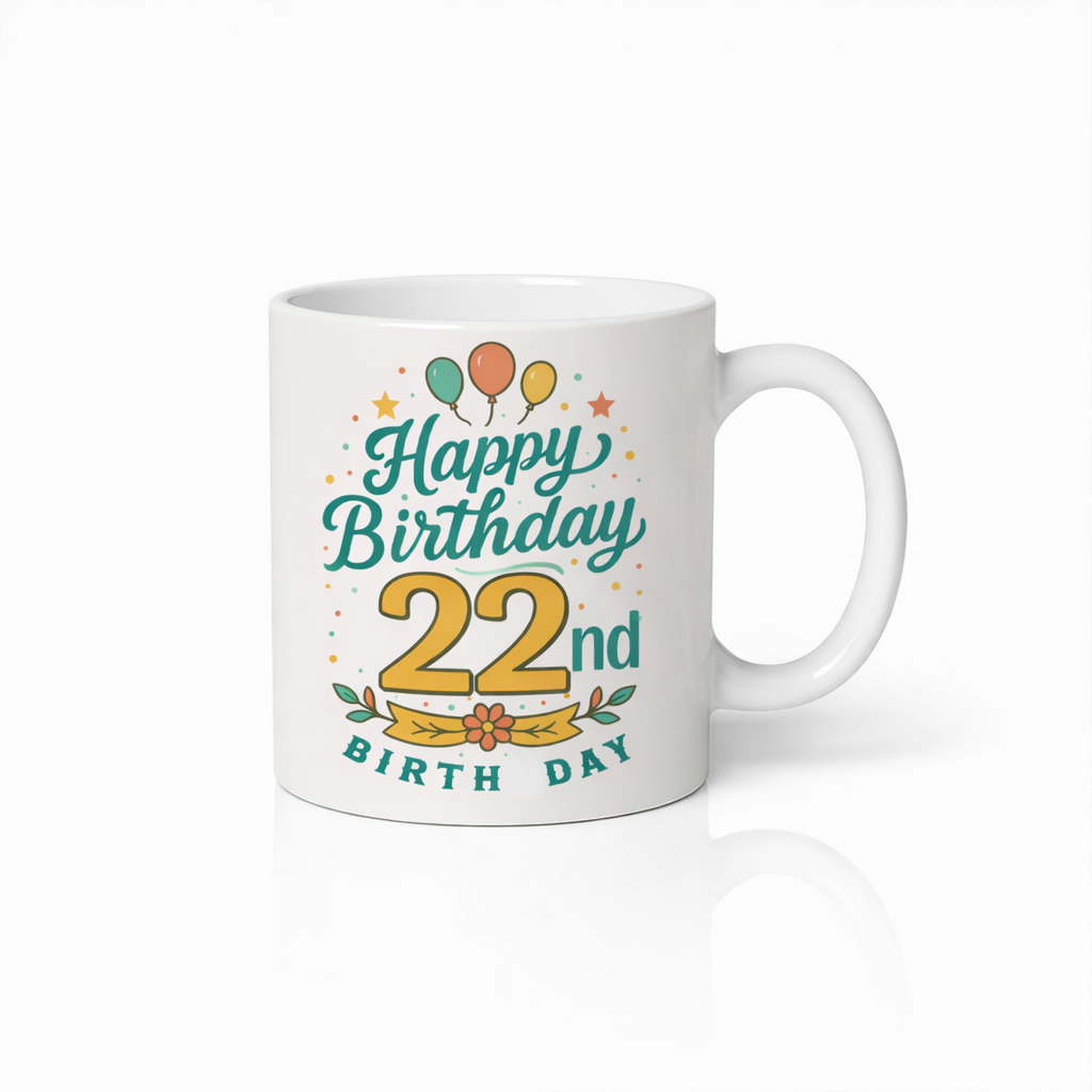 Gelukkige 22ste Verjaardag Koffiemok
