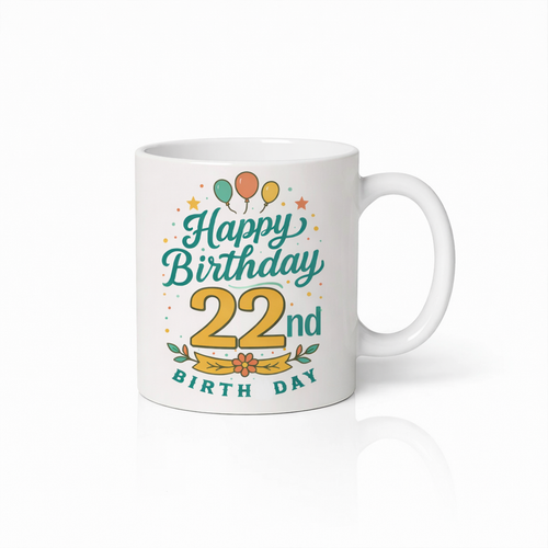 Gelukkige 22ste Verjaardag Koffiemok