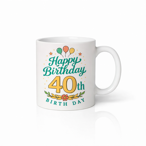 Gelukkige 40ste Verjaardag Koffiemok