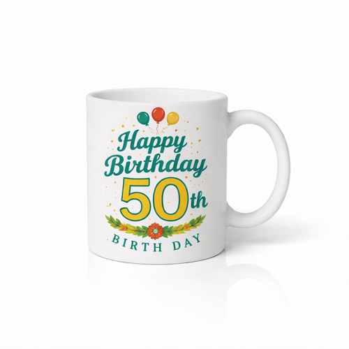 Gelukkige 50ste Verjaardag Koffiemok