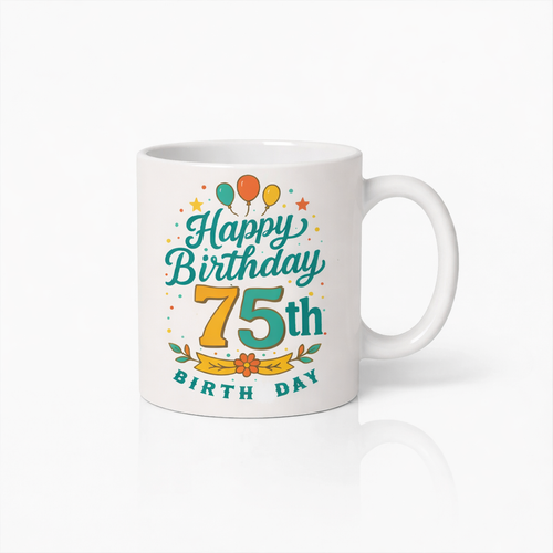 Gelukkige 75ste Verjaardag Koffiemok