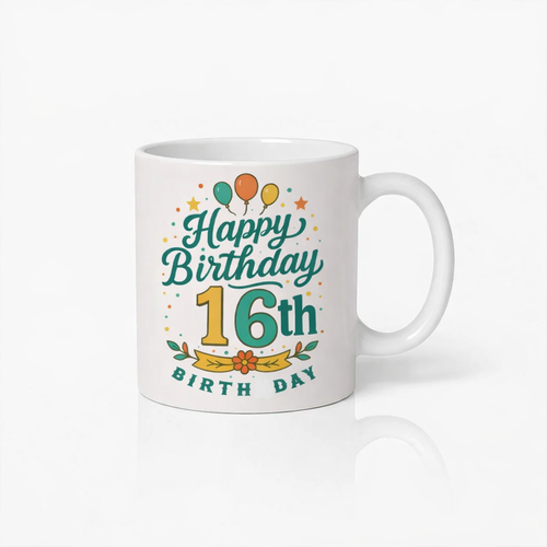 Gelukkige 16e Verjaardag Koffiemok