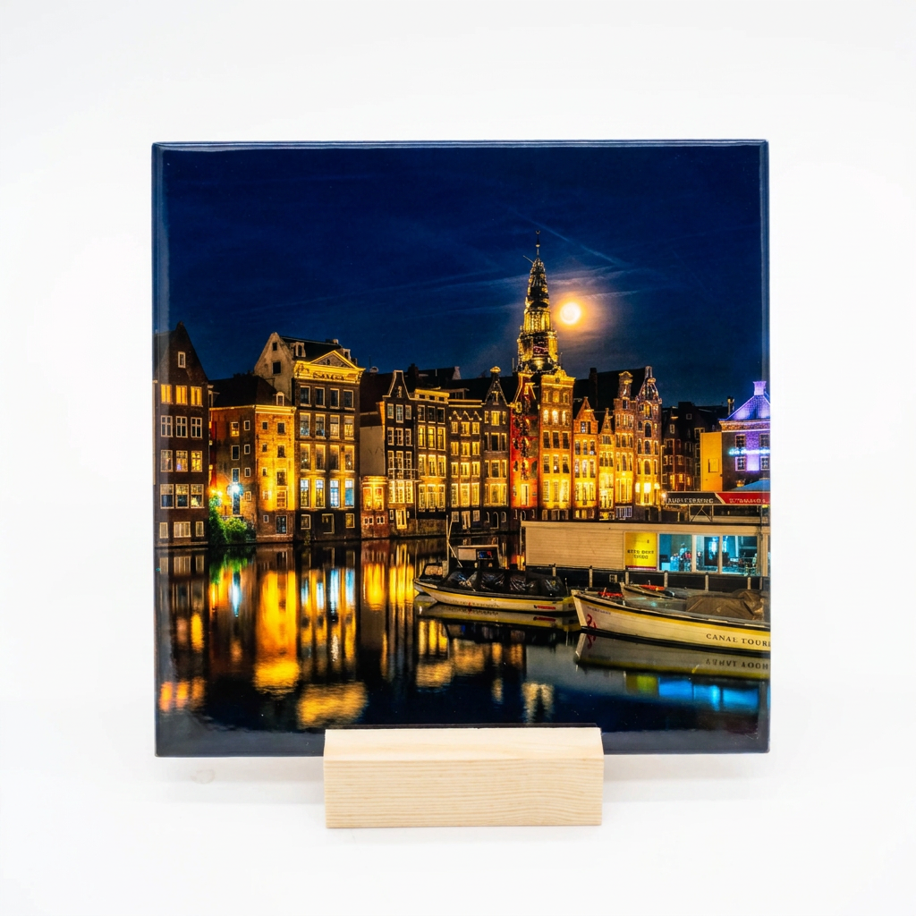 Damrak bij Nacht