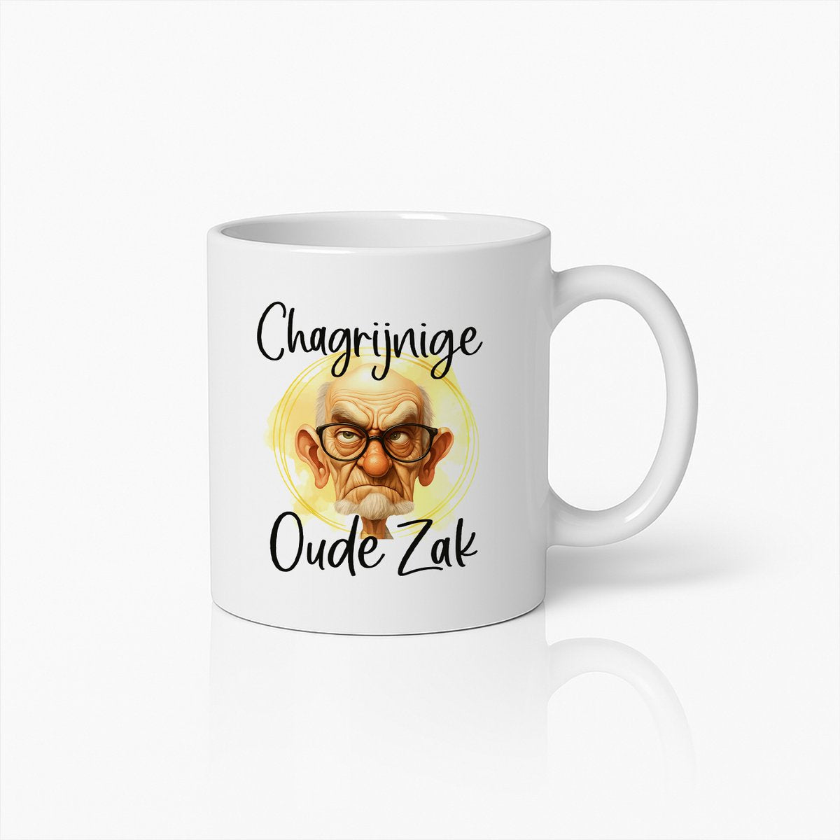 Grappige Koffiemok met Chagrijnige Oude Zak Ontwerp