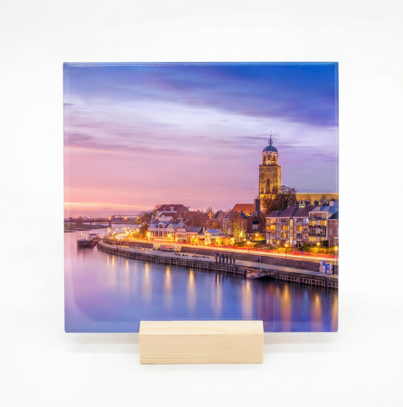 Avondlicht over Deventer