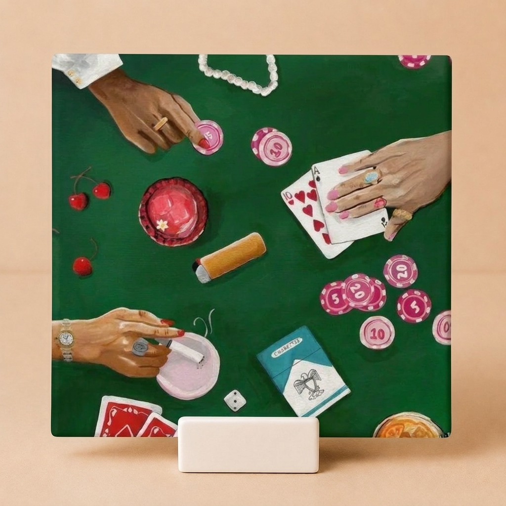 Tegeltje "Pokertafel"