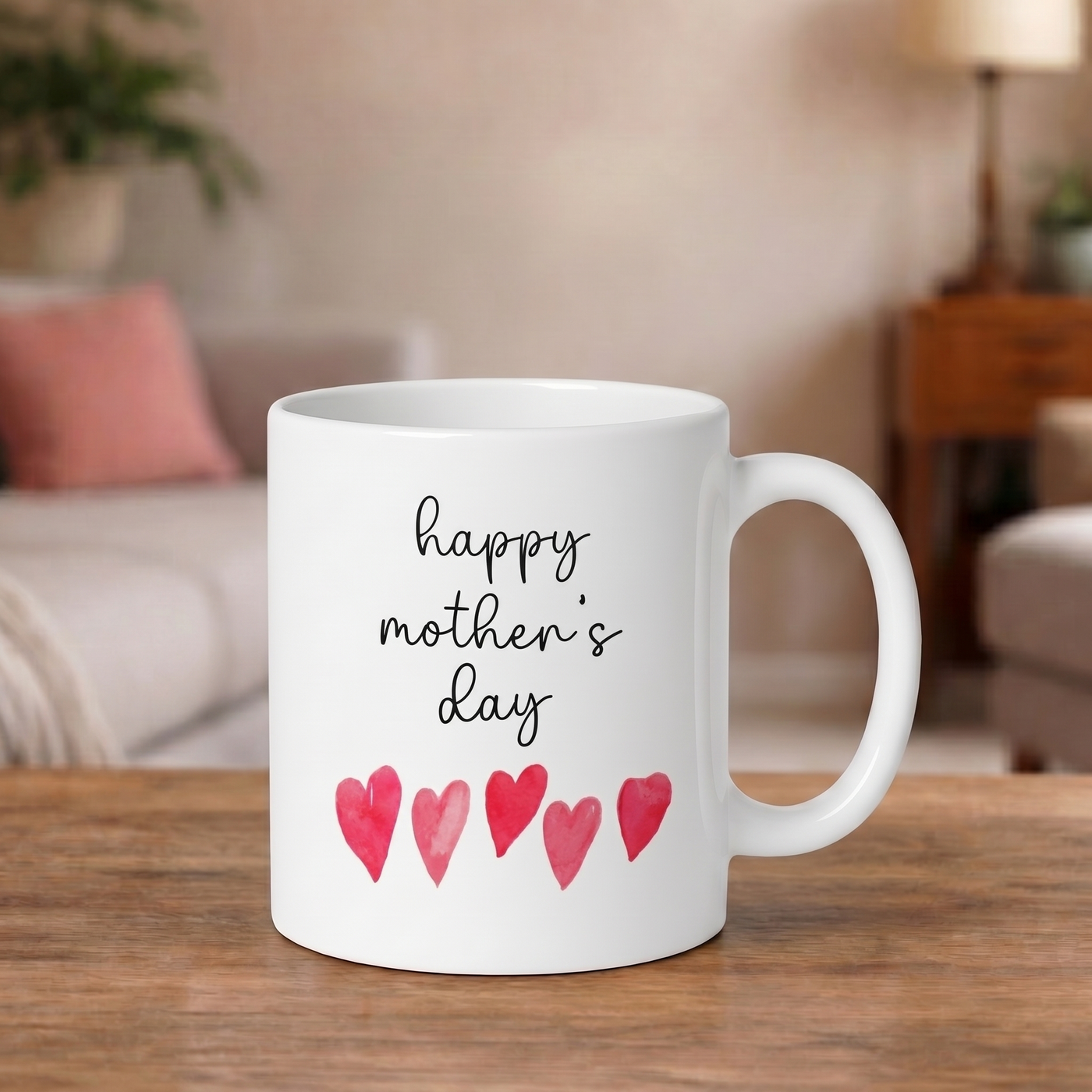 Fijne Moederdag Mok 330 ml – Minimalistisch Hart Design Koffiemok – Schattig Cadeau voor Mama
