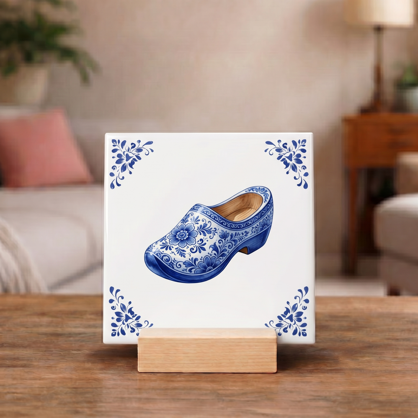 Delfts Blauw Tegeltje - Klomp