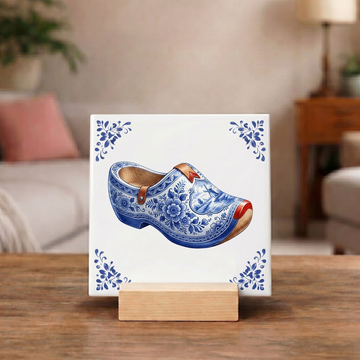 Delfts Blauw Tegeltje - Klomp Decoratief