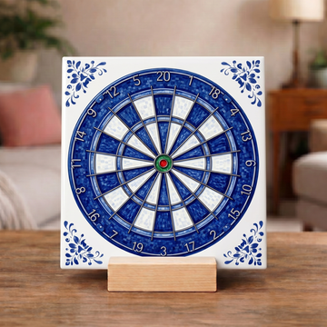 Delfts Blauw Tegeltje - Dartbord