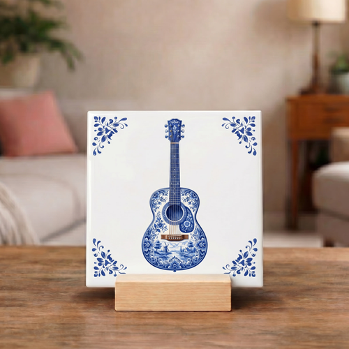 Delfts Blauw Tegeltje - Akoestische Gitaar