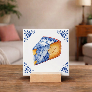 Delfts Blauw Tegeltje - Kaaspunt