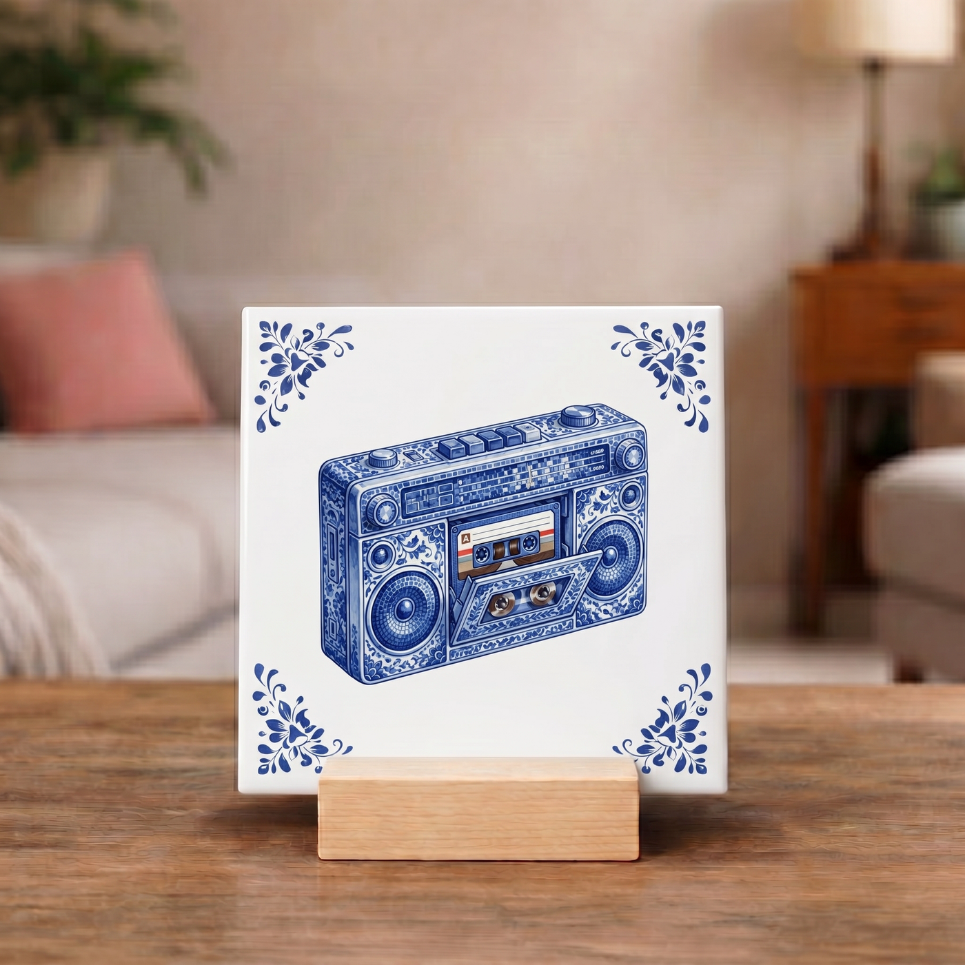Delfts Blauw Tegeltje - Boombox