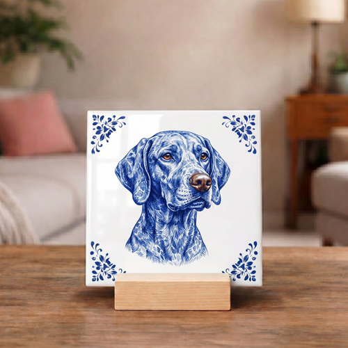 Delftsblauw Tegeltje "Dalmatiër"
