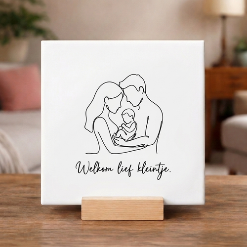 Tegeltje "Welkom Lief Kleintje"