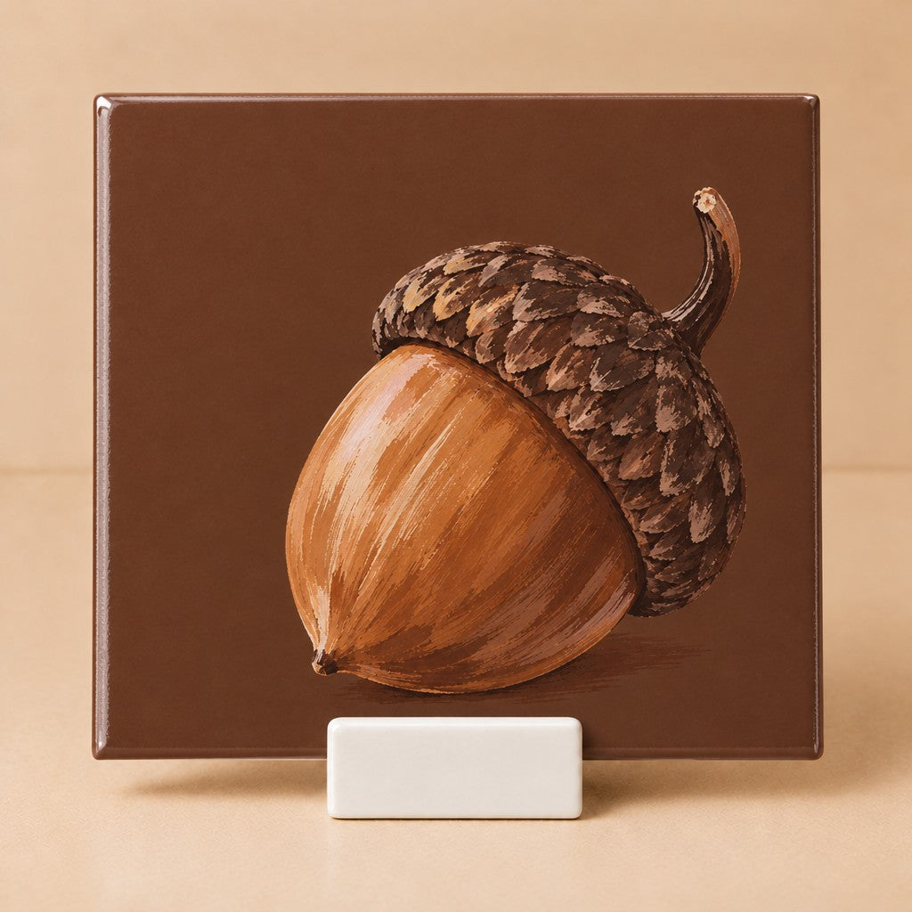 Tegeltje "Eikel" herfst kleurtrend