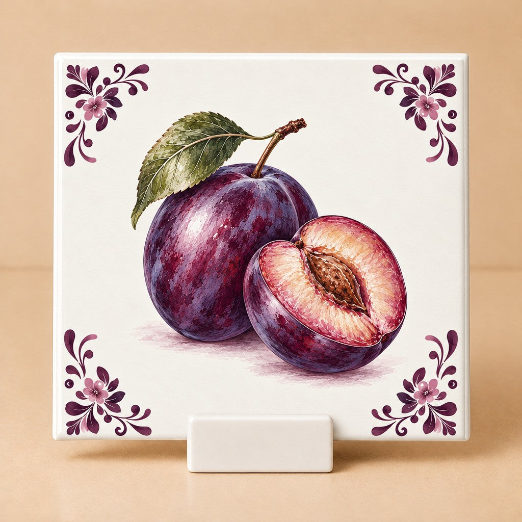 Tegeltje "Pruimen" herfst