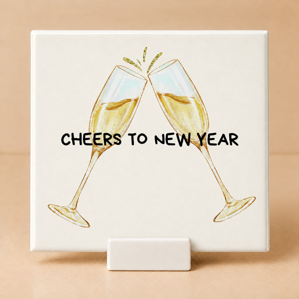 Tegeltje "Cheers to New Year"