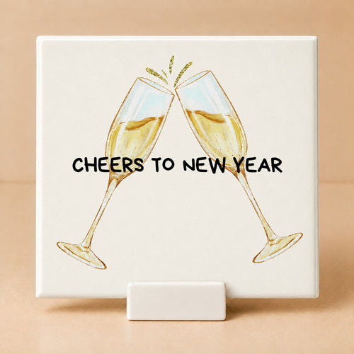 Tegeltje "Cheers to New Year"