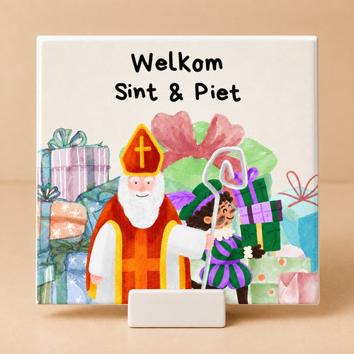 Tegeltje "Welkom Sint & Piet"